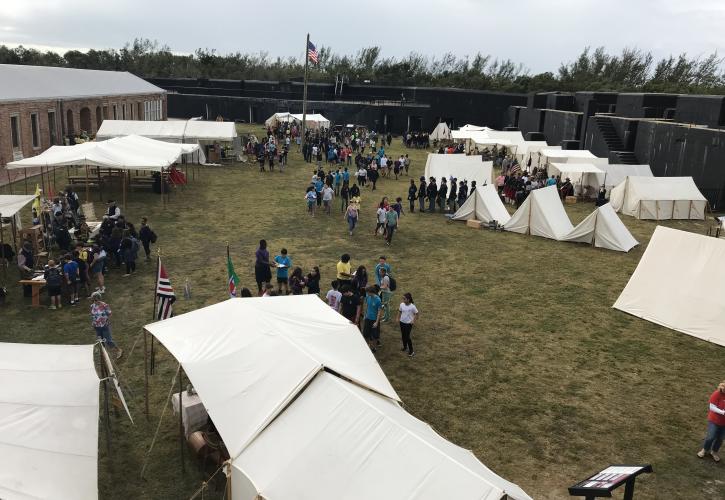 Fort reenactment display